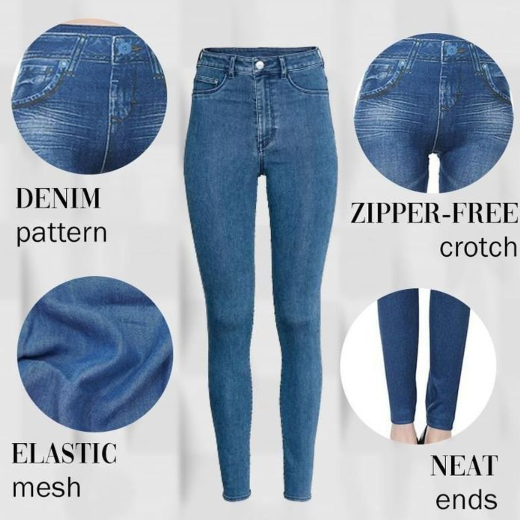 Denim Comfy Broek - (1+1 Gratis)